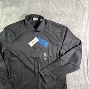 Reaction Kenneth Cole Flex Slim Fit Stretch Collar Dress Shirt 16 1/2